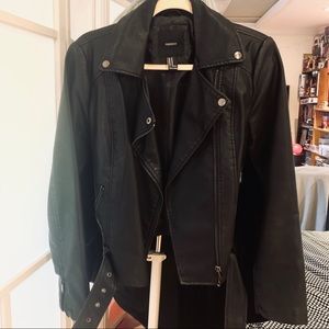 Faux Leather Moto Jacket